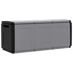 vidaXL Boîte de rangement de jardin 138x53x57 cm 330 L Gris foncé noir