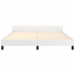 vidaXL Cadre de lit avec tête de lit sans matelas blanc 180x200 cm