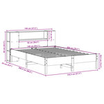vidaXL Lit bibliothèque sans matelas cire marron 140x200 cm pin massif