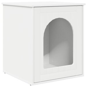vidaXL Maison pour chat Blanc 53 x 52 x 62 cm Bois d'ingénierie