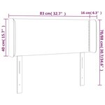vidaXL Tête de lit avec oreilles Vert 83x16x78/88 cm Tissu