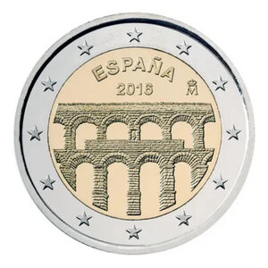 2 euros commémorative Espagne 2016 - Aqueduc de Ségovie.