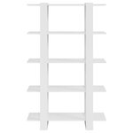 vidaXL Bibliothèque/Séparateur de pièce Blanc brillant 100x30x160 cm