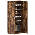 vidaXL Cabinet à chaussures avec étagère Chêne fumé 80 x 39 x 178 cm
