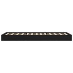 vidaXL Cadre de lit au sol Chêne noir 80 x 200 cm Bois d'ingénierie