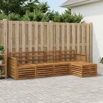vidaXL Ensemble de canapés d'extérieur 5 Pièces Naturel