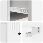 vidaXL Cabinet de chevet mural Blanc brillant 34 5 x 33 x 20 cm