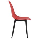 vidaXL Chaises à manger lot de 2 rouge PP