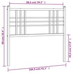 vidaXL Tête de lit métal blanc 100 cm
