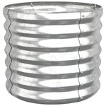vidaXL Jardinière de jardin Acier enduit de poudre 40x40x36 cm Argenté