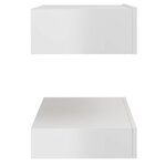 vidaXL Tables de chevet 2 Pièces Blanc brillant 60x35 cm Aggloméré