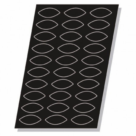 Moule flexipan® plaque silicone 48 tartelettes ovales - pujadas -  - silicone x26mm
