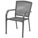 vidaXL Ensemble de salle à manger de jardin 3 Pièces Acier Anthracite