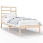 vidaXL Cadre de lit bois massif 90x190 cm simple