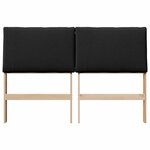 vidaXL Tête de lit capitonnée Noir 140 cm Pin massif