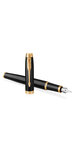 PARKER IM Stylo plume  Noir  plume fine  encre bleue  Coffret cadeau