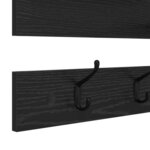 vidaXL Porte-manteau mural avec étagère Chêne noir 90 x 15 x 36 cm