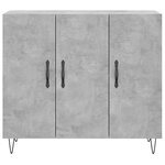 vidaXL Buffet gris béton 90x34x80 cm bois d'ingénierie