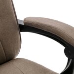 vidaXL Chaise de bureau Taupe Tissu
