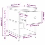 vidaXL Table de chevet Chêne noir 34 x 35 5 x 45 cm Bois d'ingénierie