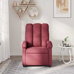 vidaXL Fauteuil de massage inclinable Rouge bordeaux Tissu