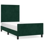 vidaXL Cadre de lit sans matelas vert foncé 90x190 cm velours
