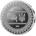 Pièce de monnaie 10 euro Lituanie 2022 argent BE – Combat de l’Ukraine pour la paix