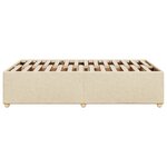 vidaXL Cadre de lit Crème 120 x 200 cm Tissu