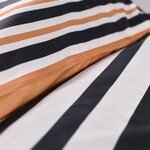 Parure de lit 240 x 220 cm -Orange  Noir et Blanc