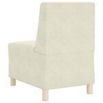 vidaXL Canapé modulaire sans accoudoirs Crème 55 cm Velours