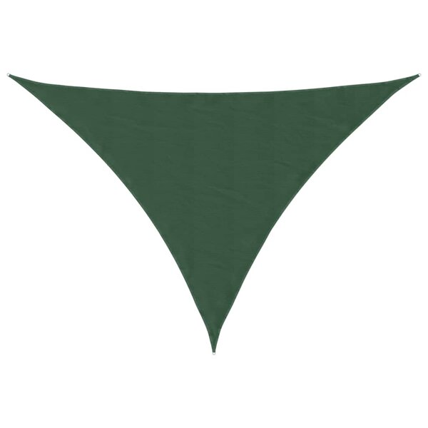 vidaXL Voile parasol tissu oxford triangulaire 4x4x5 8 m vert foncé