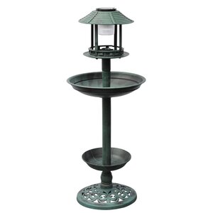 vidaXL Mangeoire à oiseaux avec lampe solaire