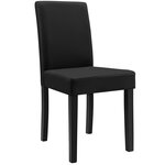 Lot de 2 chaises rembourrées avec pieds en bois massif housse en synthétique design 90 cm noir 03_0002363