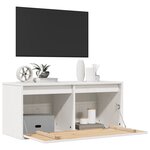 vidaXL Armoire murale Blanc 80x30x35 cm Bois de pin massif