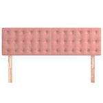 vidaXL Têtes de lit 2 Pièces Rose 72x5x78/88 cm Velours