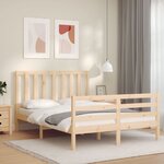 vidaXL Cadre de lit sans matelas 140x190 cm bois de pin massif