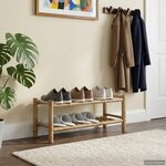 vidaXL Rack à chaussures 68 x 28 x 30 cm Bambou Naturel