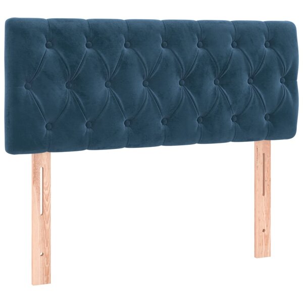 vidaXL Tête de lit Bleu foncé 100x7x78/88 cm Velours
