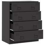 vidaXL Buffet noir 67x39x83 cm acier