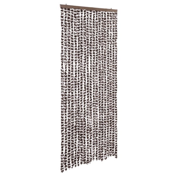 vidaXL Moustiquaire Marron et blanc 56x185 cm Chenille