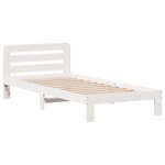 vidaXL Cadre de lit sans matelas blanc 90x200 cm bois de pin massif