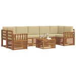 vidaXL Ensemble de canapés d'extérieur 8 Pièces Naturel et Beige