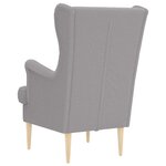vidaXL Fauteuil Gris clair Bouclé