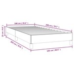 vidaXL Cadre de lit Gris clair 100x200 cm Tissu