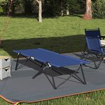 vidaXL Lits de soleil pliants avec sacs de transport 2 Pièces Bleu Tissu Oxford 600D