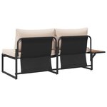 vidaXL Canapé de jardin avec coussin Marron 200.5 x 70 x 85.5 cm Métal