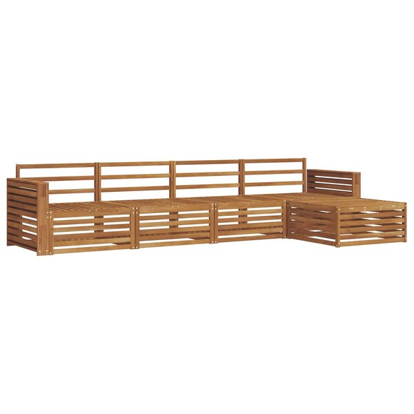 vidaXL Ensemble de canapés d'extérieur 5 pc Naturel