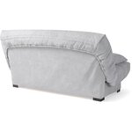 Banquette clic clac 3 places - Matelas 17 cm - Tissu gris clair - 199 x 96 x 103 cm - CHLoe