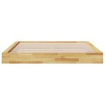 vidaXL Cadre de lit sans matelas 200 x 200 cm en bois massif de chêne