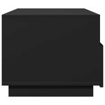 vidaXL Table basse avec lumières LED noir 90x49x40 cm